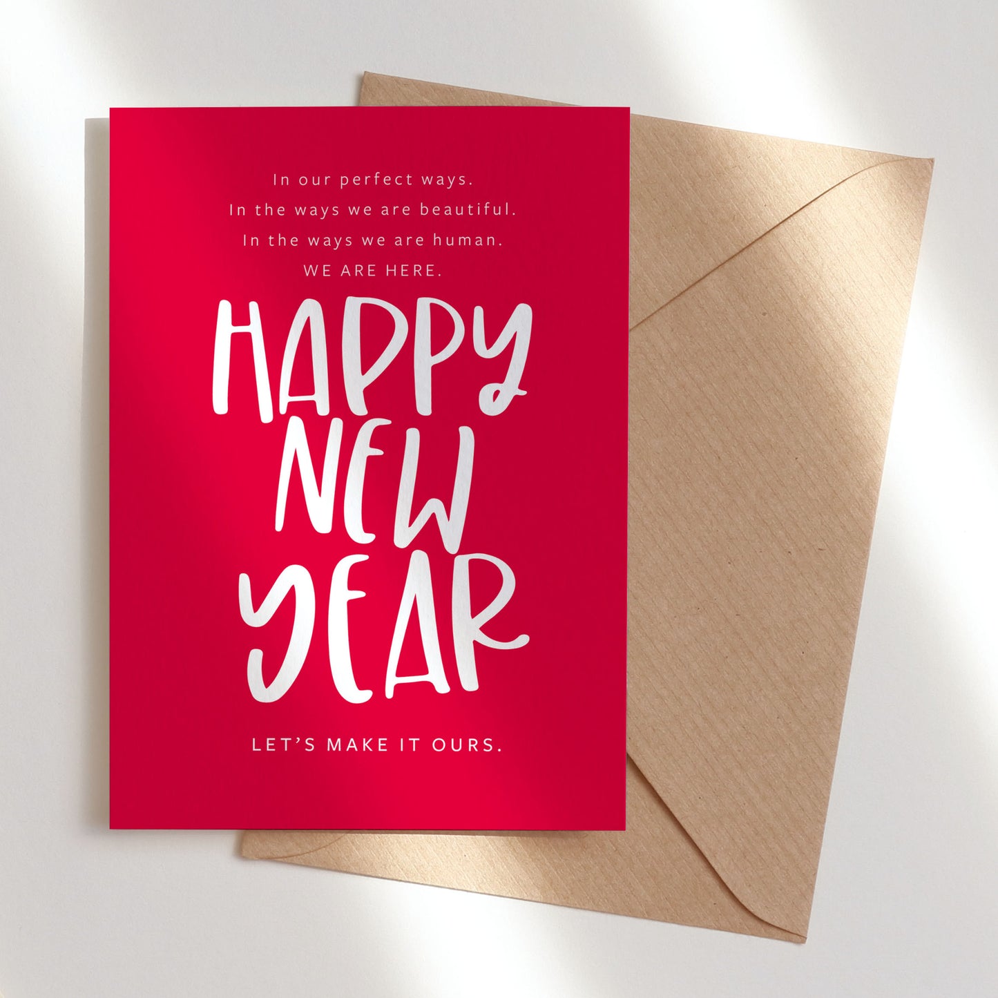 Happy New Year card red