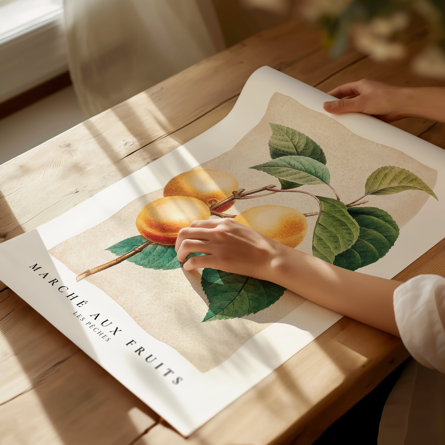 Marché aux Fruits - Les pêches