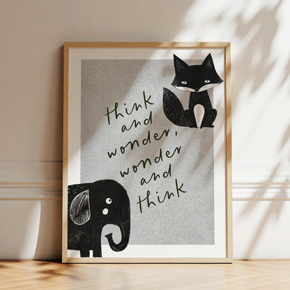 Dr. Seuss Think and wonder. Wonder and think