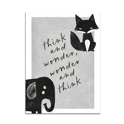 Dr. Seuss Think and wonder. Wonder and think