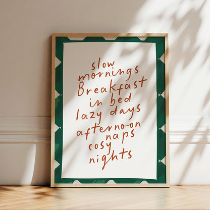 Life simple pleasures poster